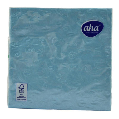 Serwetki 33x33 Aha B.Narodzenie niebieskie tłoczone